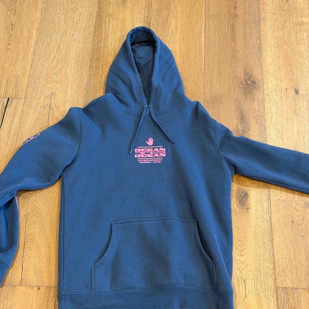 Body Glove Navy Blue Hoodie with Pink Logo